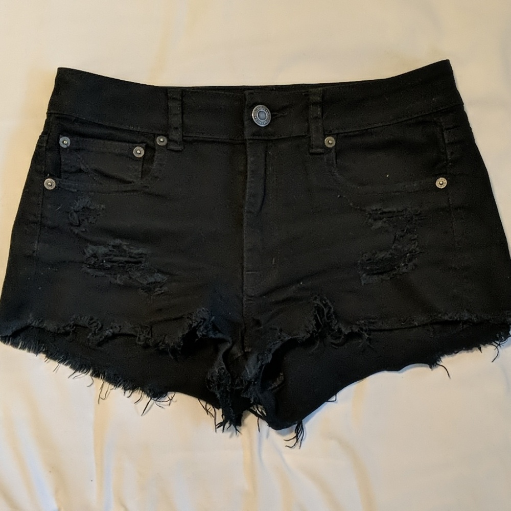 Black Jean Shorts